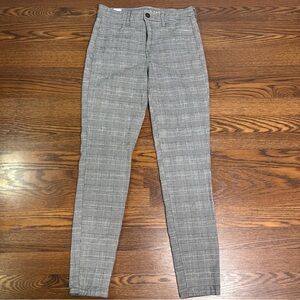 American Eagle Super Stretch Houndstooth Plaid Hi-Rise Jegging size 6 Long